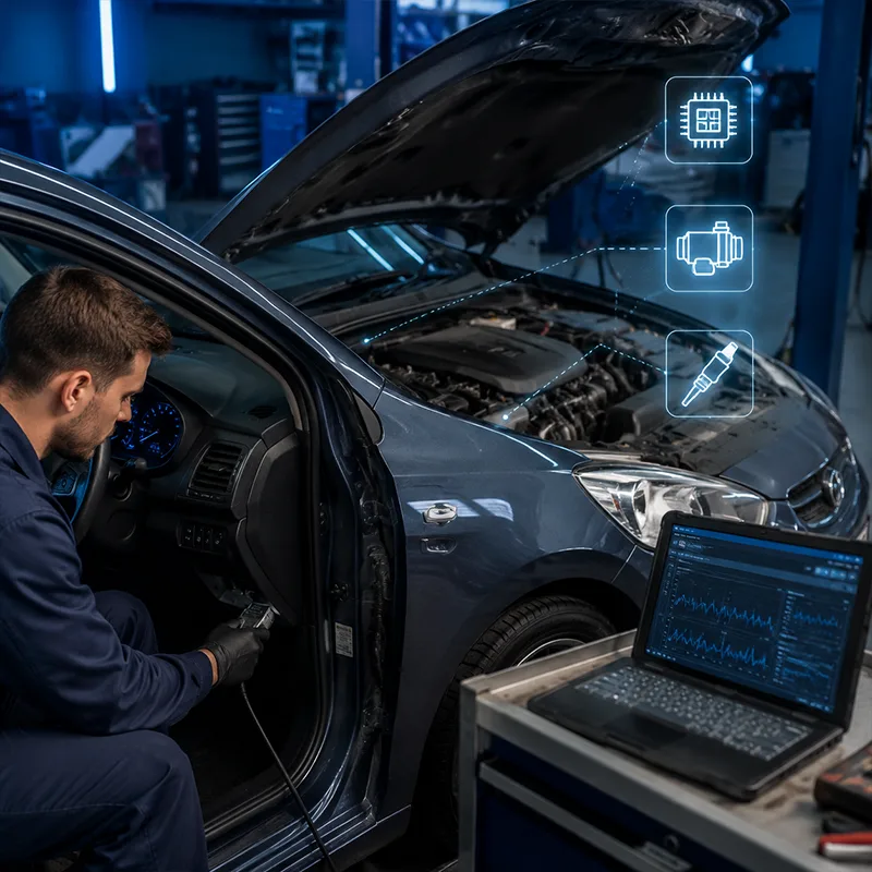 professional-car-engine-repair آموزش تعمیرات تخصصی خودرو و بررسی سیستم جرقهزنی برای عیبیابی